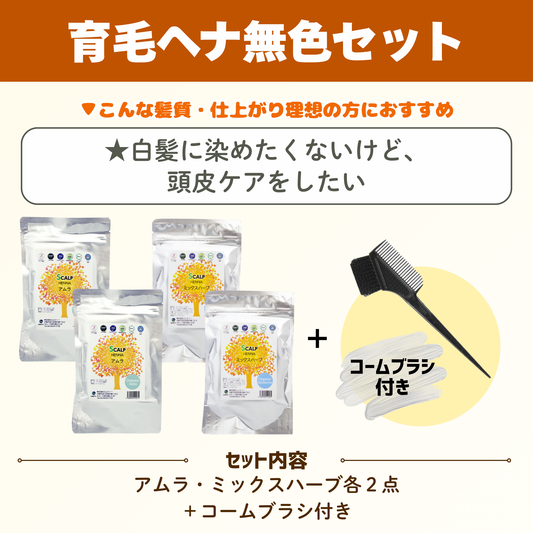 育毛ヘナ無色セット